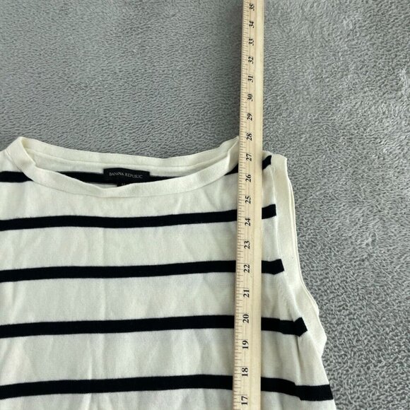 Banana Republic Womens Striped Sleeveless Knit Top Size M 5481 - Picture 4 of 7